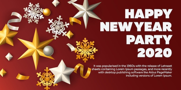 Happy new year party invitation card