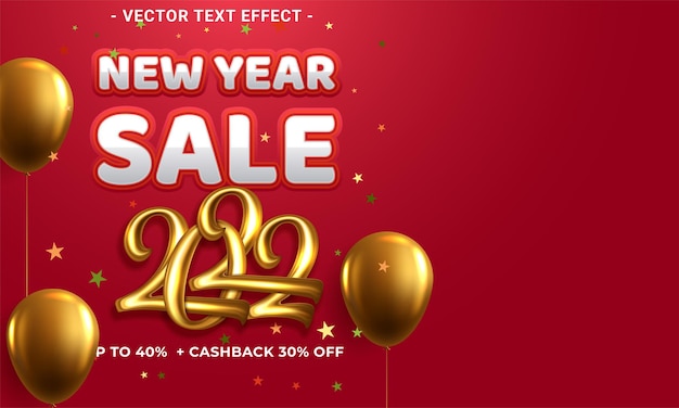 Free vector happy new year super sale banner template with gold theme design