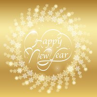 Счастливый новый год символ дизайн на золотом фоне. векторная иллюстрация.