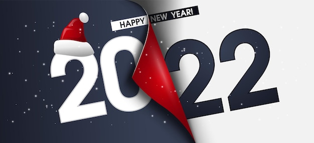 Happy new year  text design for brochure design template card banner vector illustration isolated on...