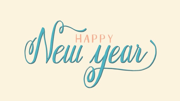 Free vector happy new year typography style vector