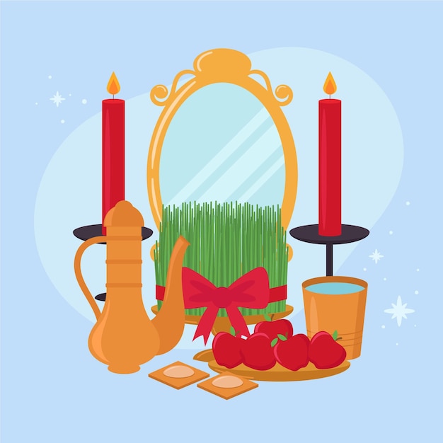 Free vector happy nowruz flat design