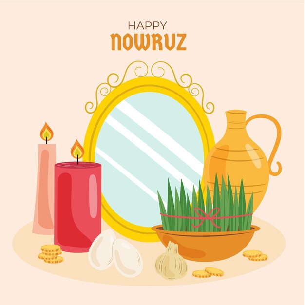 Happy nowruz illustration