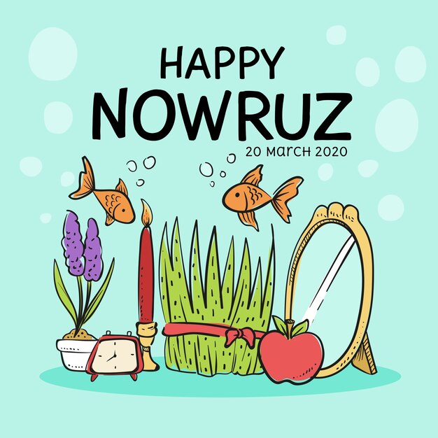 Happy nowruz with fish