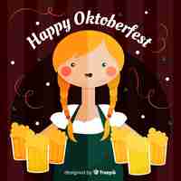 Free vector happy oktoberfest background