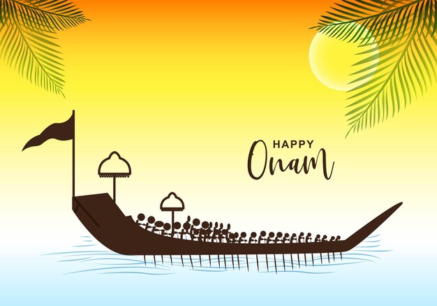 Happy onam celebration holiday card background