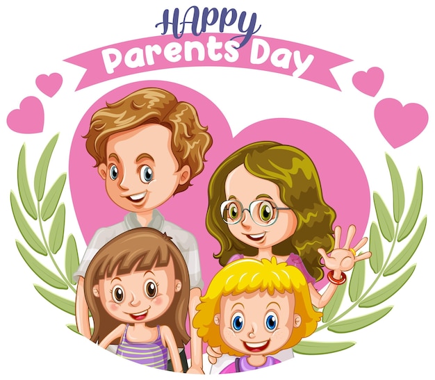 Free vector happy parents day banner