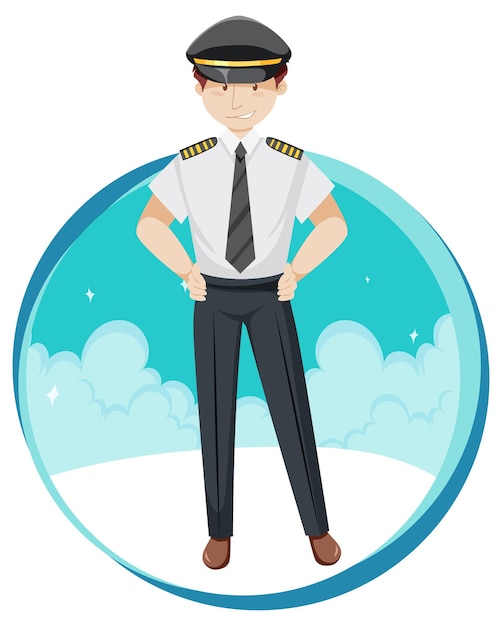 Free vector happy pilot travel holiday theme