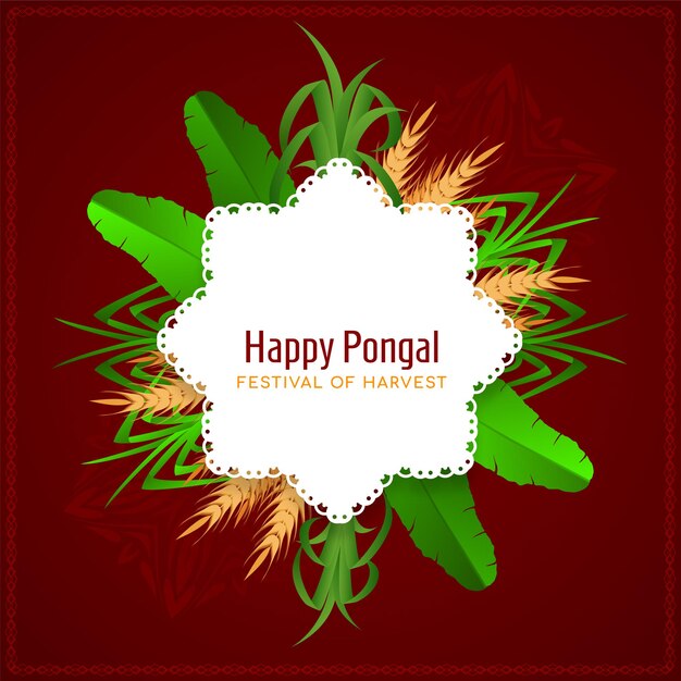 Free vector happy pongal south indian harvest festival background vector