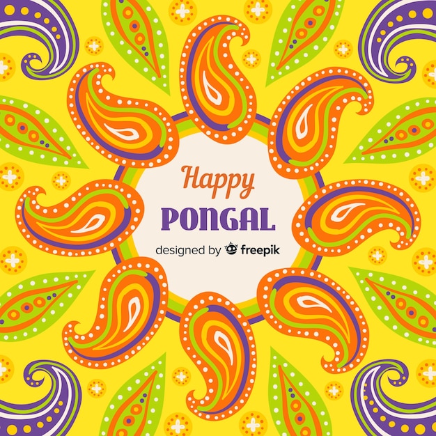 Free vector happy pongal