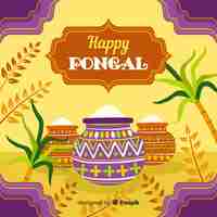 Free vector happy pongal