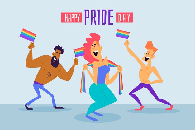 Happy pride day illustration