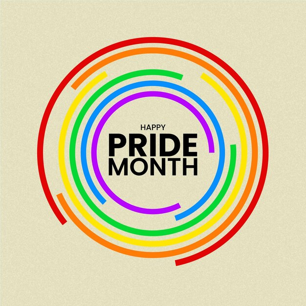 Happy Pride Month Greetings Red Orange Yellow Background Social Media Design Banner Free Vector