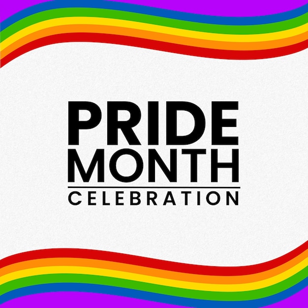 Бесплатное векторное изображение happy pride month приветствия красный оранжевый желтый фон социальные медиа дизайн баннер бесплатные векторные