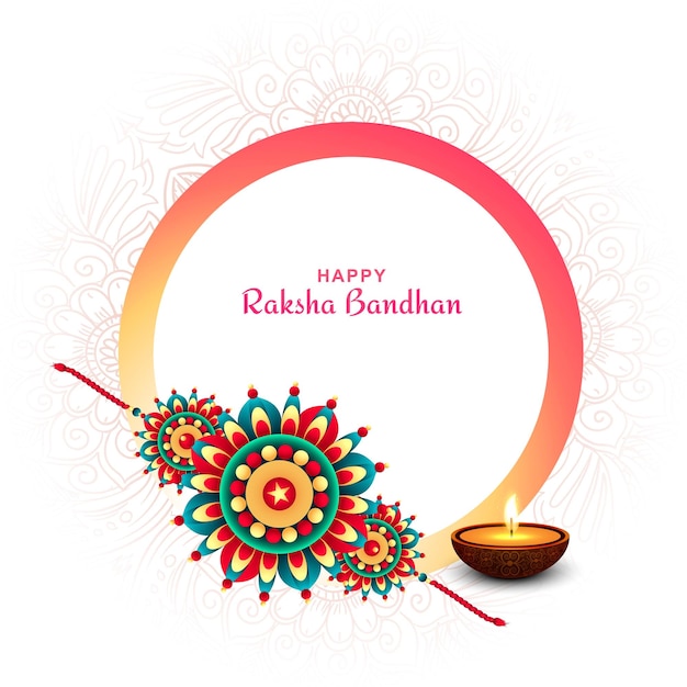 Free vector happy raksha bandhan celebration festival card background