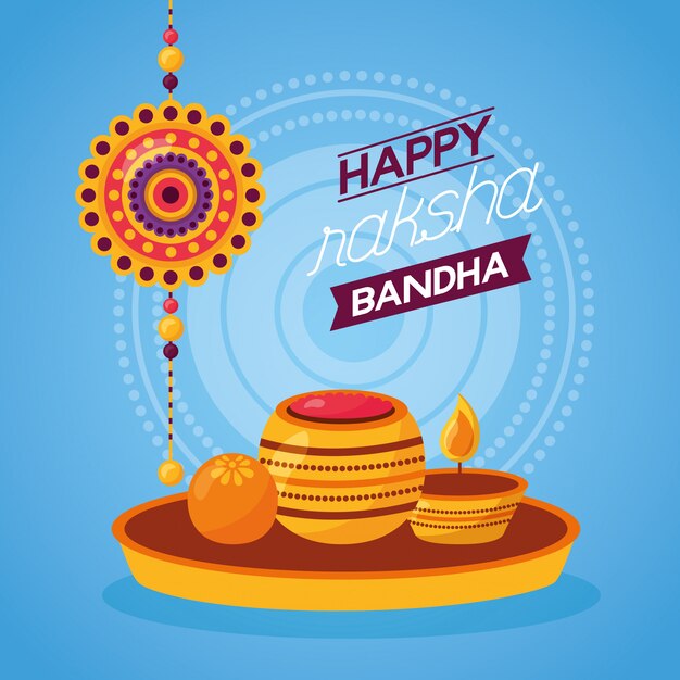 행복한 Raksha Bandhan 축하.