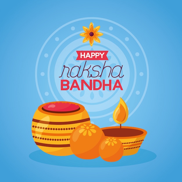 Счастливое празднование ракша бандхана