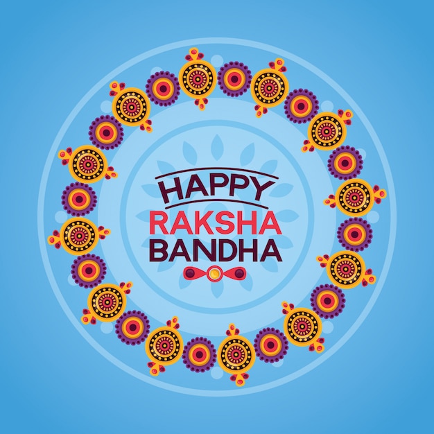 Vettore gratuito felice celebrazione di raksha bandhan