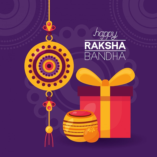 Free vector happy raksha bandhan celebration