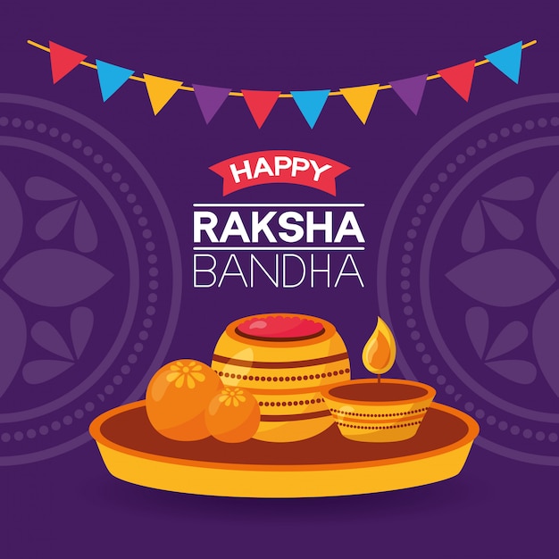 행복한 raksha bandhan 축하.