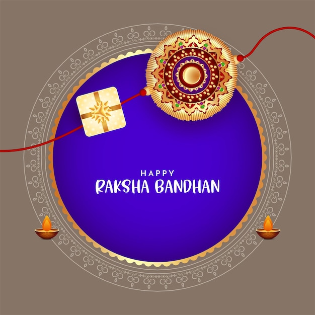 Free vector happy raksha bandhan cultural festival background design vector