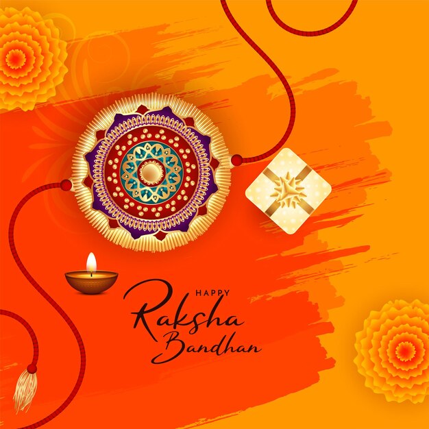 Happy Raksha Bandhan культурный фестиваль элегантный дизайн фона