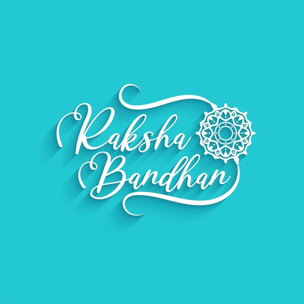 Happy Raksha bandhan decorative text design background