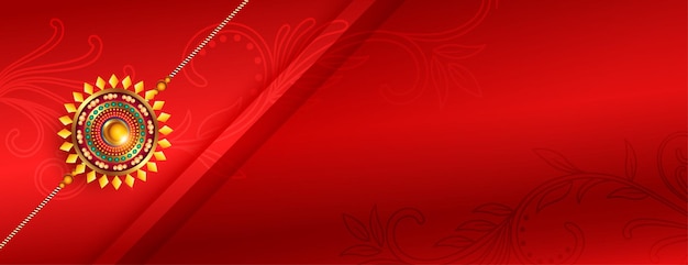 Happy raksha bandhan festival background with rakhi and text space