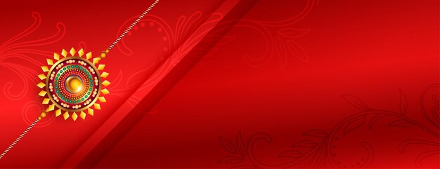 Happy raksha bandhan festival background with rakhi and text space