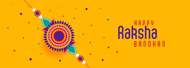 행복 한 raksha bandhan 축제 배너