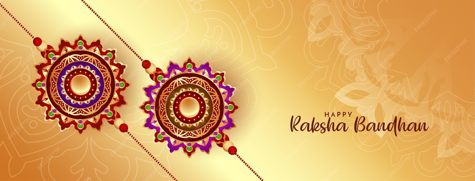 Free Vector | Happy raksha bandhan festival celebration greeting ...