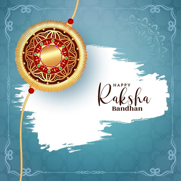 Happy Raksha Bandhan festival celebration greeting card design