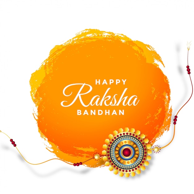 Vettore gratuito felice raksha bandhan festival saluto sfondo