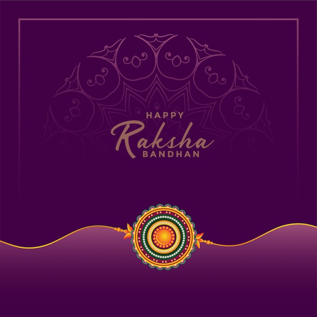 Free vector happy raksha bandhan festival greeting card