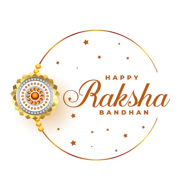 Free vector happy raksha bandhan festival greeting design