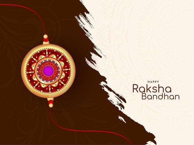 행복한 Raksha Bandhan 축제 인사말 우아한 배경