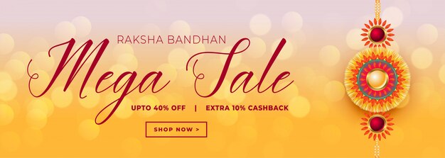 Happy raksha bandhan festival sale beautiful banner