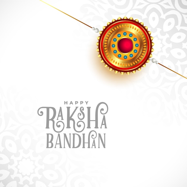 Vettore gratuito felice raksha bandhan festival sfondo bianco design