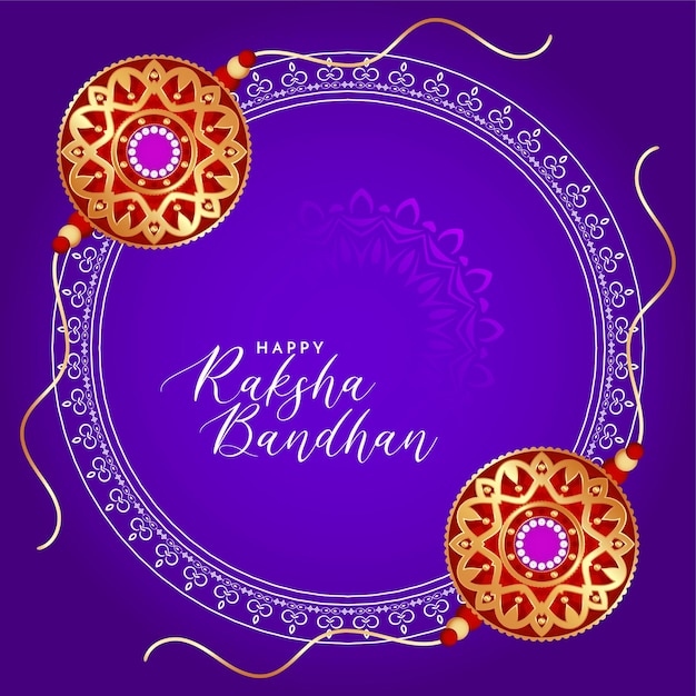 Happy Raksha Bandhan Indian cultural festival card
