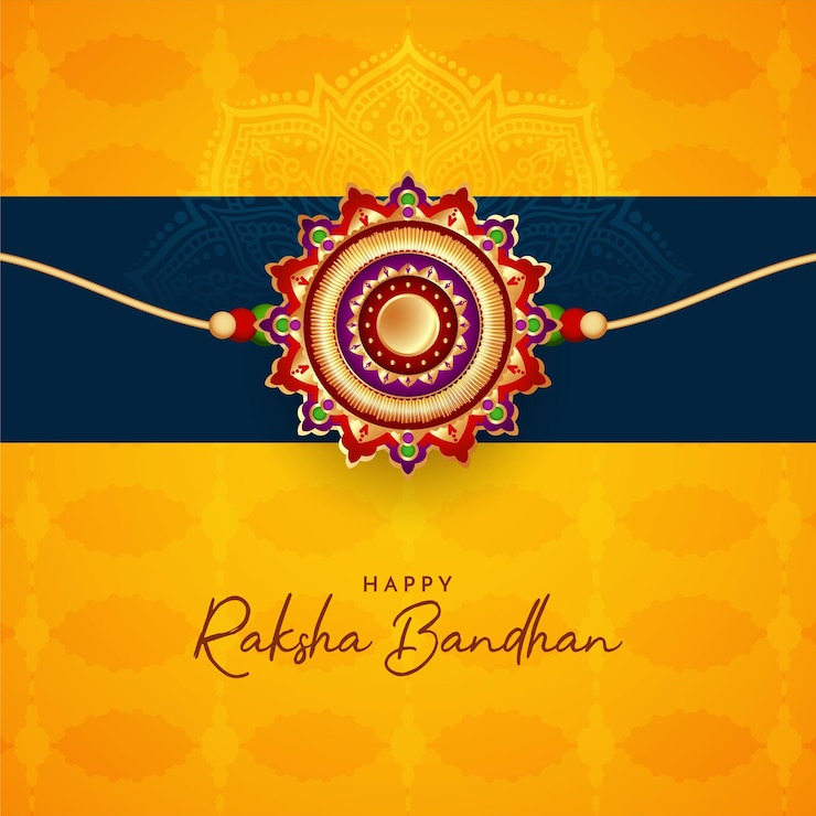 Free Vector happy raksha bandhan indian festival beautiful elegant background