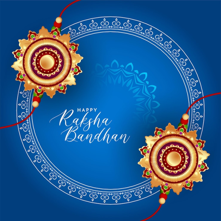मुफ़्त वेक्टर happy raksha bandhan indian festival celebration background vector