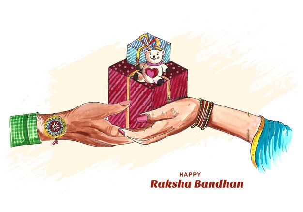 해피 raksha bandhan 인도 축제 축하 카드 배경