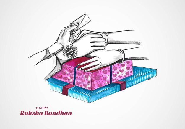 해피 raksha bandhan 인도 축제 축하 카드 배경