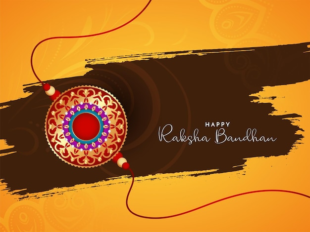 Happy Raksha Bandhan Indian festival decorative cultural background