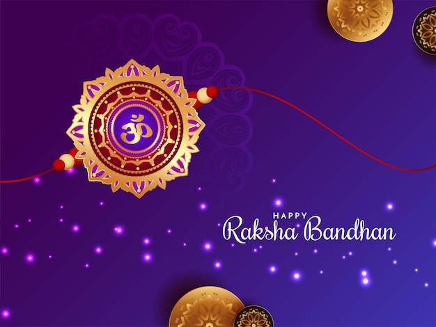 Free vector happy raksha bandhan indian festival decorative cultural background