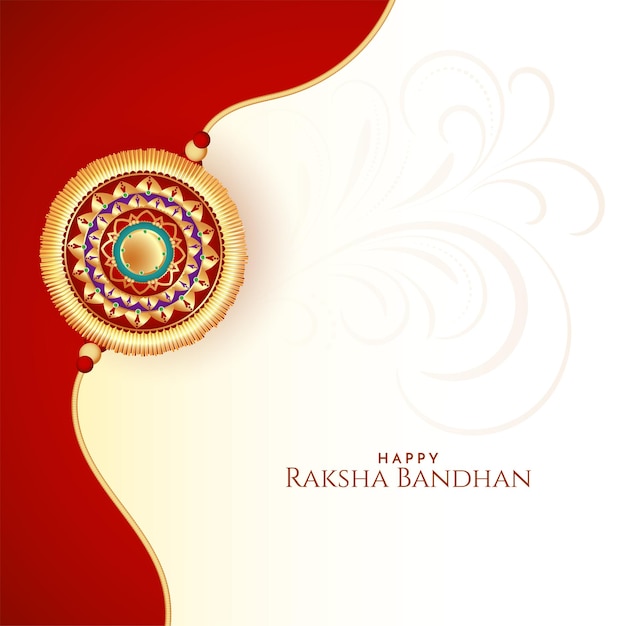 Бесплатное векторное изображение happy raksha bandhan индийский индуистский фестиваль приветствие фон