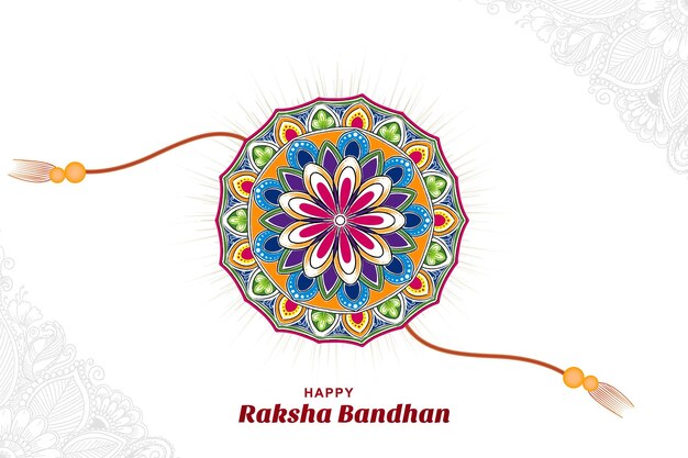 Free vector happy raksha bandhan indian traditional festival background