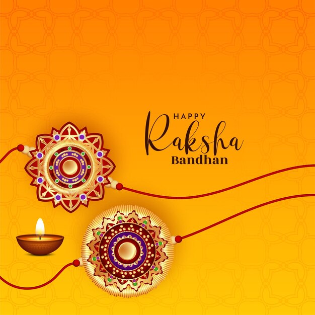 Happy Raksha Bandhan traditional Hindu festival background