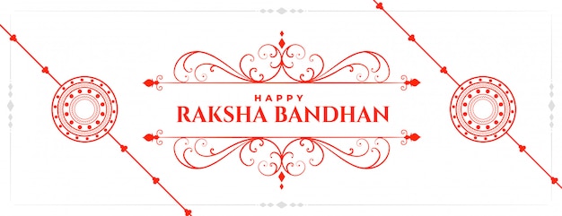 Happy raksha bandhan traditional indian festival banner