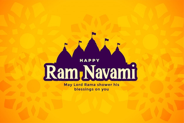 Happy ram navami beautiful festival card